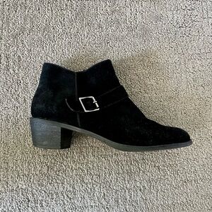Lands’ End Black Suede Booties
